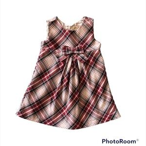PLACE 89, stunning red, black and white plaid dress, fully lined, back zipper